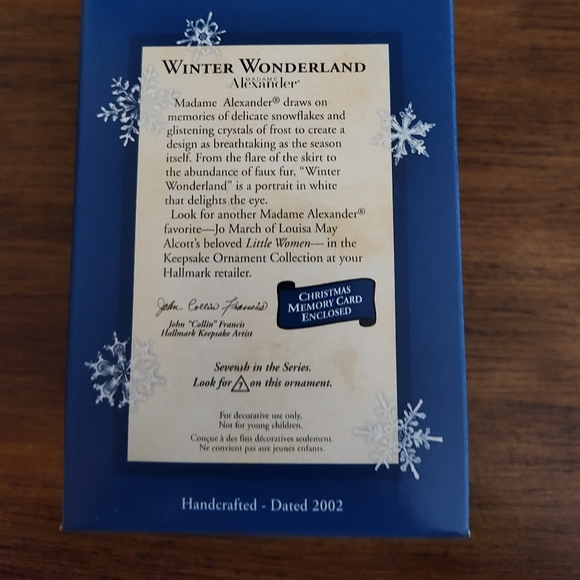 Madame Alexander Winter Wonderland Ornament - Picture 2 of 2